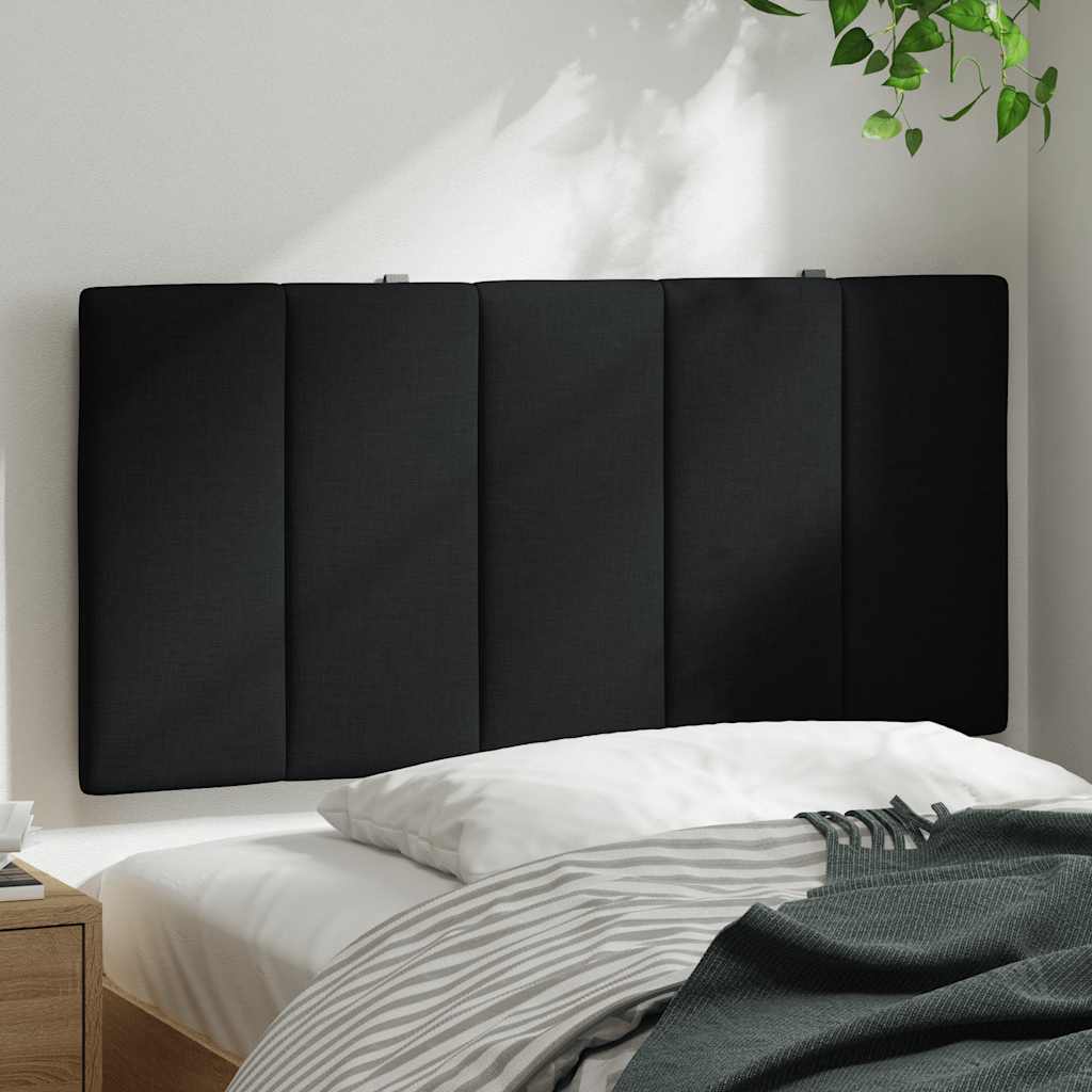 vidaXL Pernă pentru tăblie de pat, negru, 100 cm, material textil vidaXL Pernă pentru tăblie de pat, negru, 100 cm, material textil