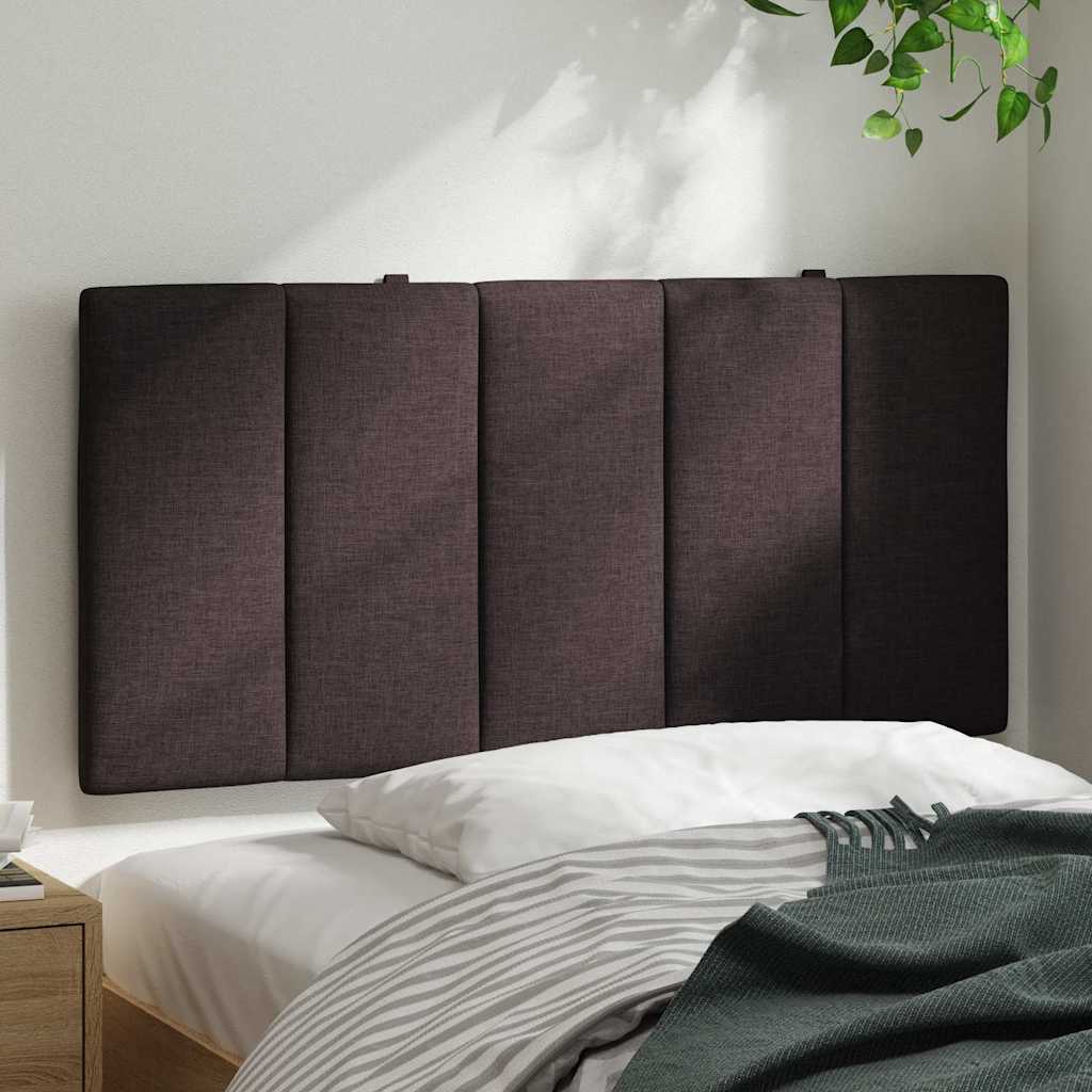 vidaXL Pernă pentru tăblie de pat maro închis, 100 cm, material textil vidaXL Pernă pentru tăblie de pat maro închis, 100 cm, material textil