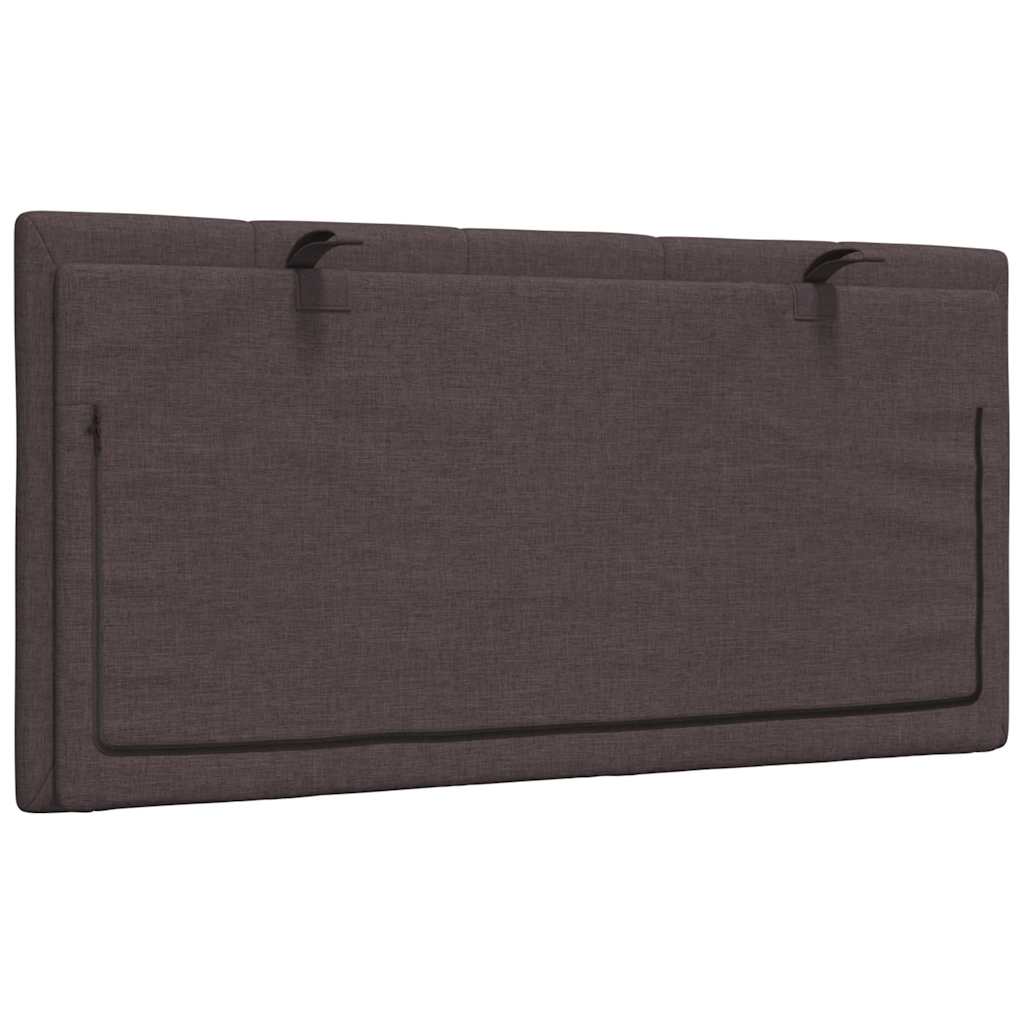 vidaXL Pernă pentru tăblie de pat maro închis, 100 cm, material textil vidaXL Pernă pentru tăblie de pat maro închis, 100 cm, material textil