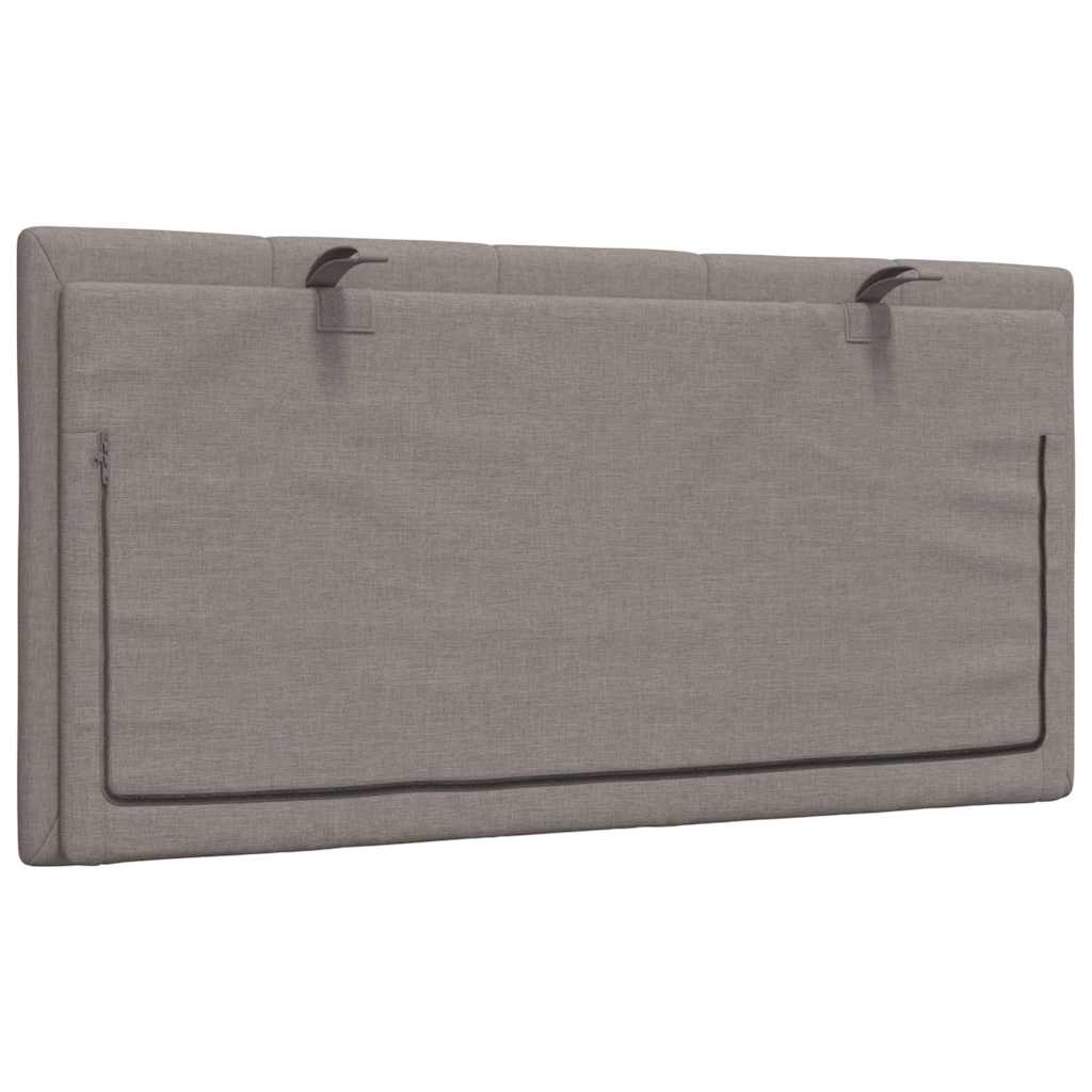 vidaXL Pernă pentru tăblie de pat, gri taupe, 100 cm, material textil vidaXL Pernă pentru tăblie de pat, gri taupe, 100 cm, material textil