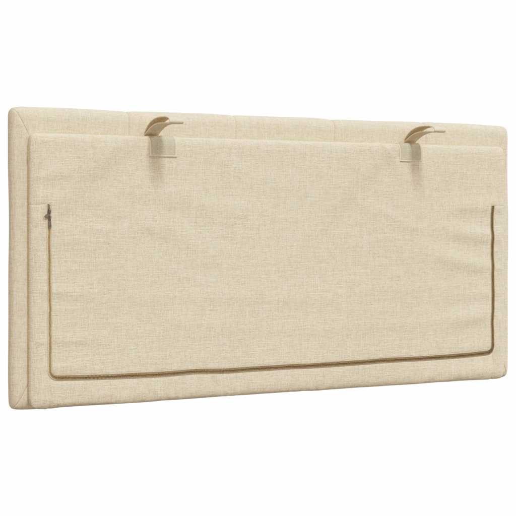 vidaXL Pernă pentru tăblie de pat, crem, 100 cm, material textil vidaXL Pernă pentru tăblie de pat, crem, 100 cm, material textil