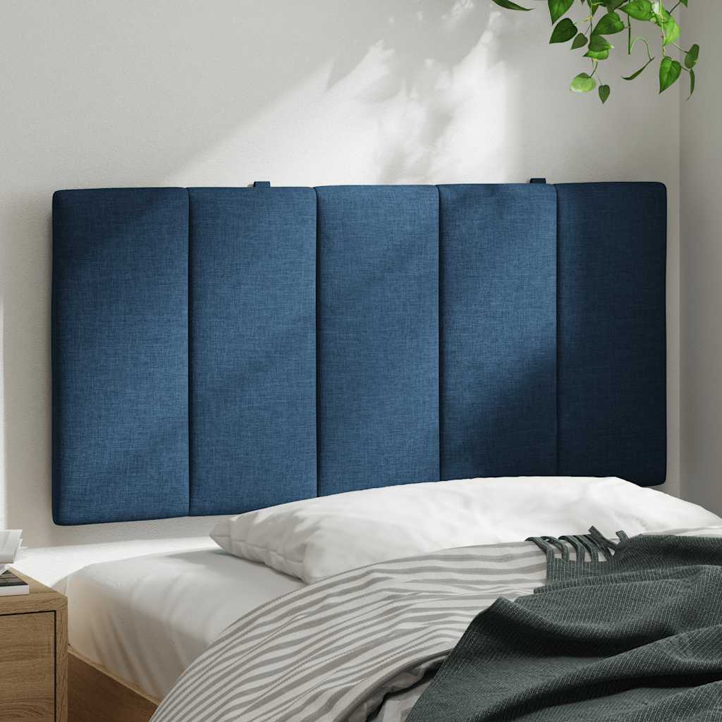 vidaXL Pernă pentru tăblie de pat, albastru, 100 cm, material textil vidaXL Pernă pentru tăblie de pat, albastru, 100 cm, material textil