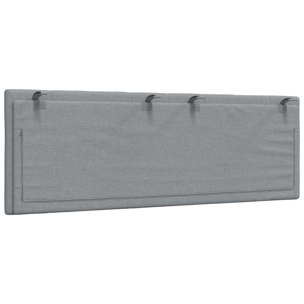 vidaXL Pernă tăblie de pat, Hanko, gri deschis, 120 cm, material textil