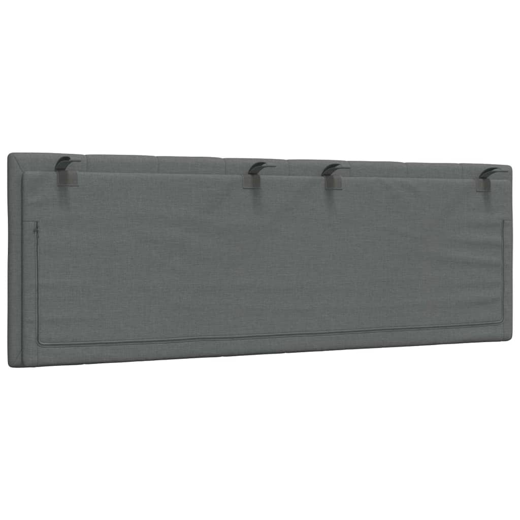 vidaXL Pernă pentru tăblie de pat, Hanko, gri închis, 120 cm, material textil