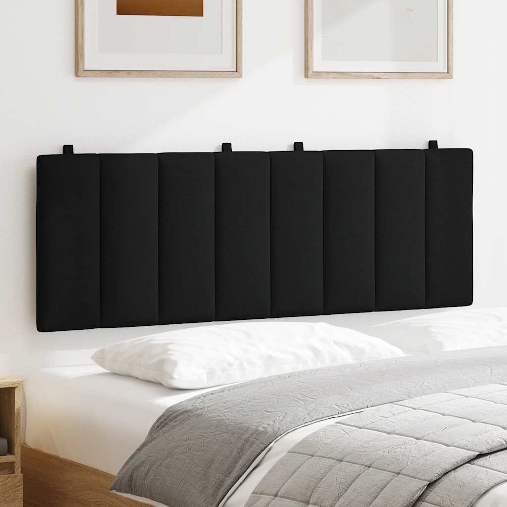 vidaXL Pernă pentru tăblie de pat, negru, 120 cm, material textil vidaXL Pernă pentru tăblie de pat, negru, 120 cm, material textil