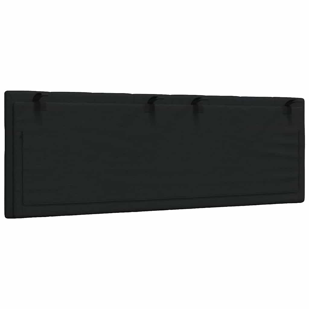 vidaXL Pernă pentru tăblie de pat, negru, 120 cm, material textil vidaXL Pernă pentru tăblie de pat, negru, 120 cm, material textil