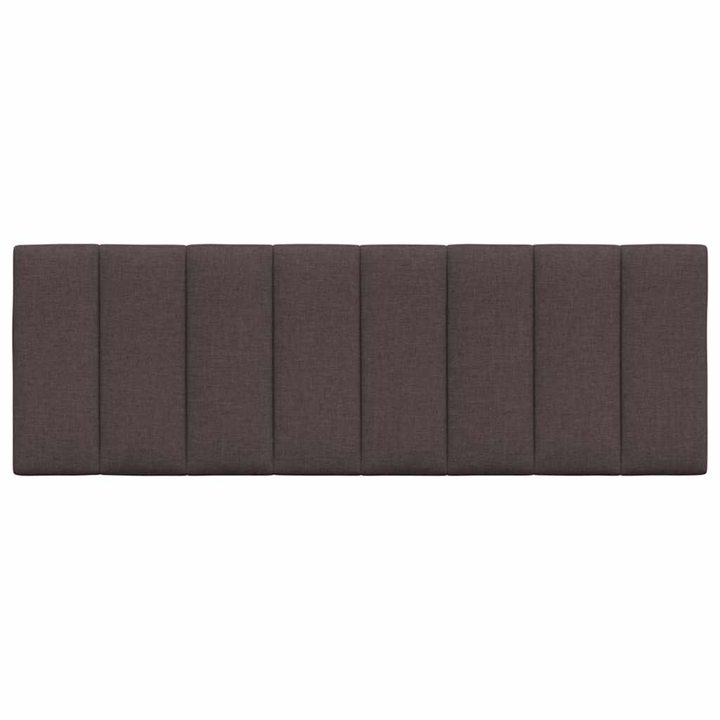vidaXL Pernă pentru tăblie de pat maro închis, 120 cm, material textil vidaXL Pernă pentru tăblie de pat maro închis, 120 cm, material textil