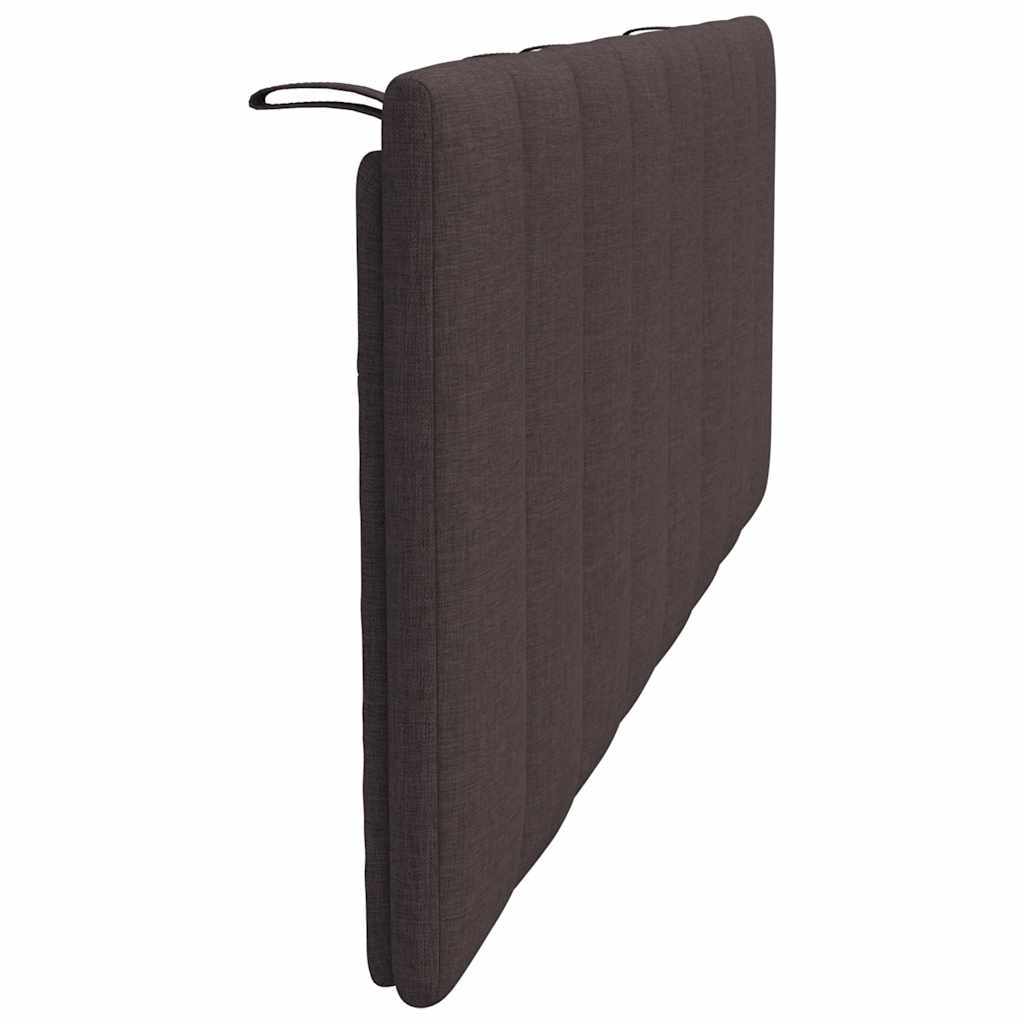 vidaXL Pernă pentru tăblie de pat maro închis, 120 cm, material textil vidaXL Pernă pentru tăblie de pat maro închis, 120 cm, material textil