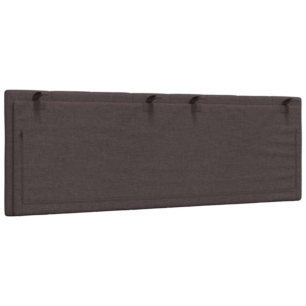 vidaXL Pernă pentru tăblie de pat maro închis, 120 cm, material textil vidaXL Pernă pentru tăblie de pat maro închis, 120 cm, material textil