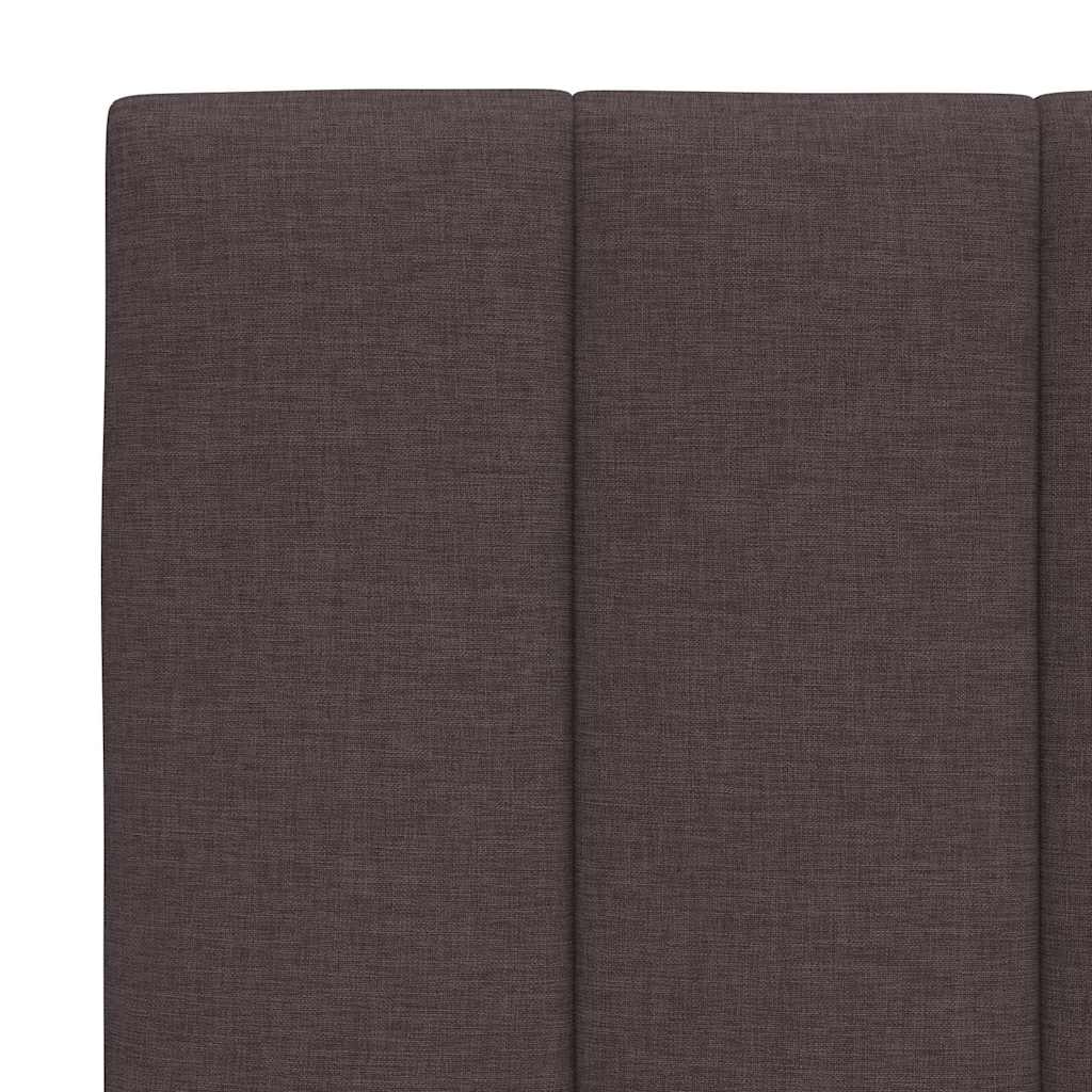 vidaXL Pernă pentru tăblie de pat maro închis, 120 cm, material textil vidaXL Pernă pentru tăblie de pat maro închis, 120 cm, material textil