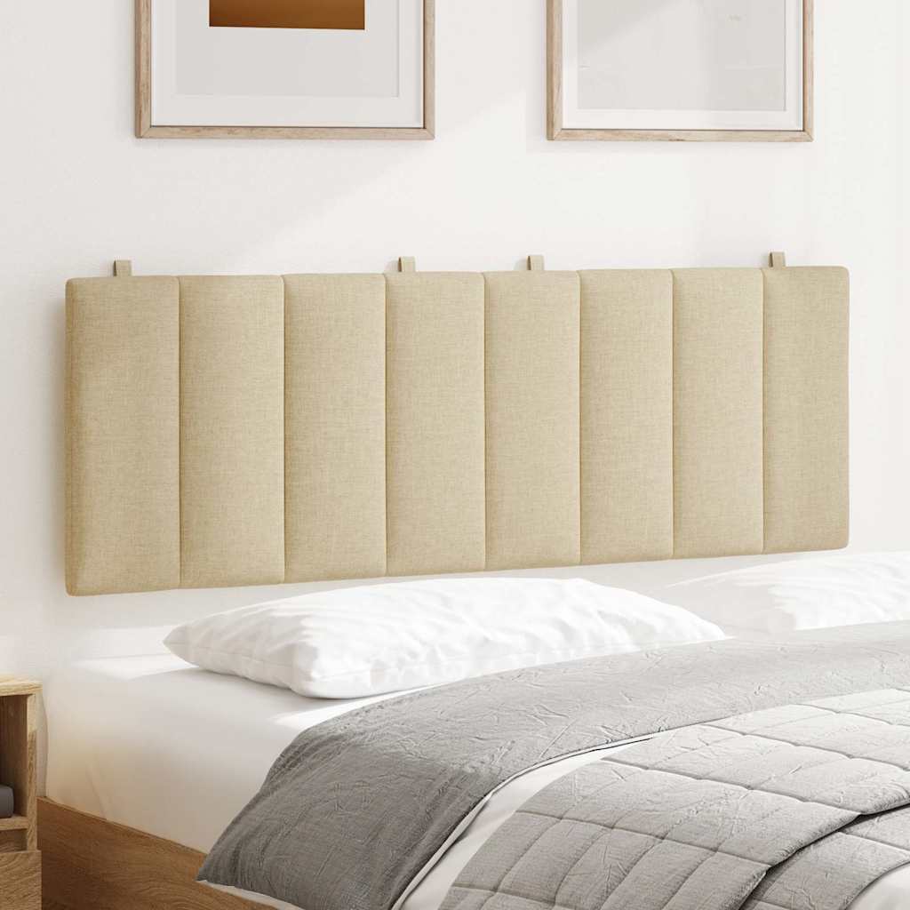 vidaXL Pernă pentru tăblie de pat, crem, 120 cm, material textil