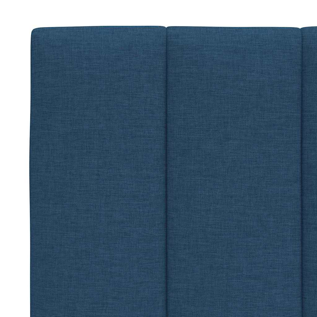 vidaXL Pernă pentru tăblie de pat, albastru, 120 cm, material textil vidaXL Pernă pentru tăblie de pat, albastru, 120 cm, material textil