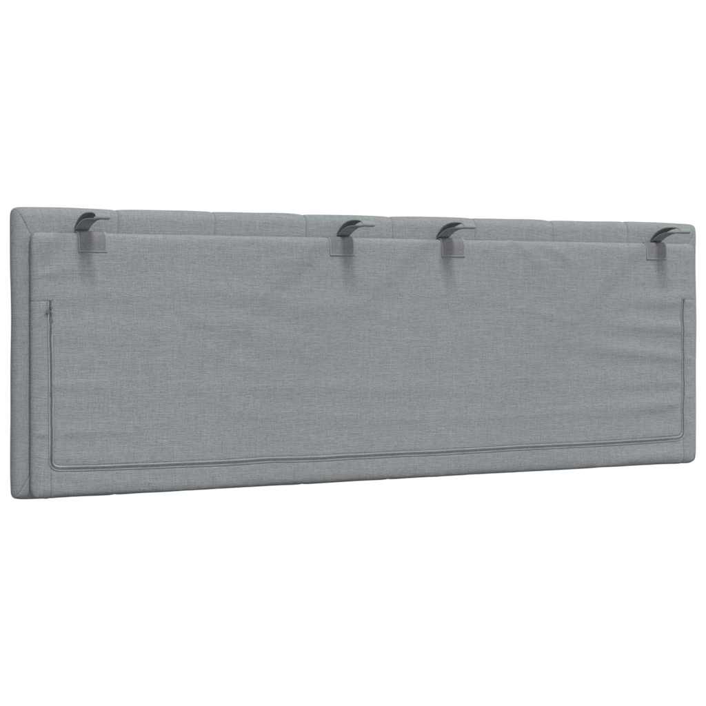vidaXL Pernă tăblie de pat, Hanko, gri deschis, 140 cm, material textil