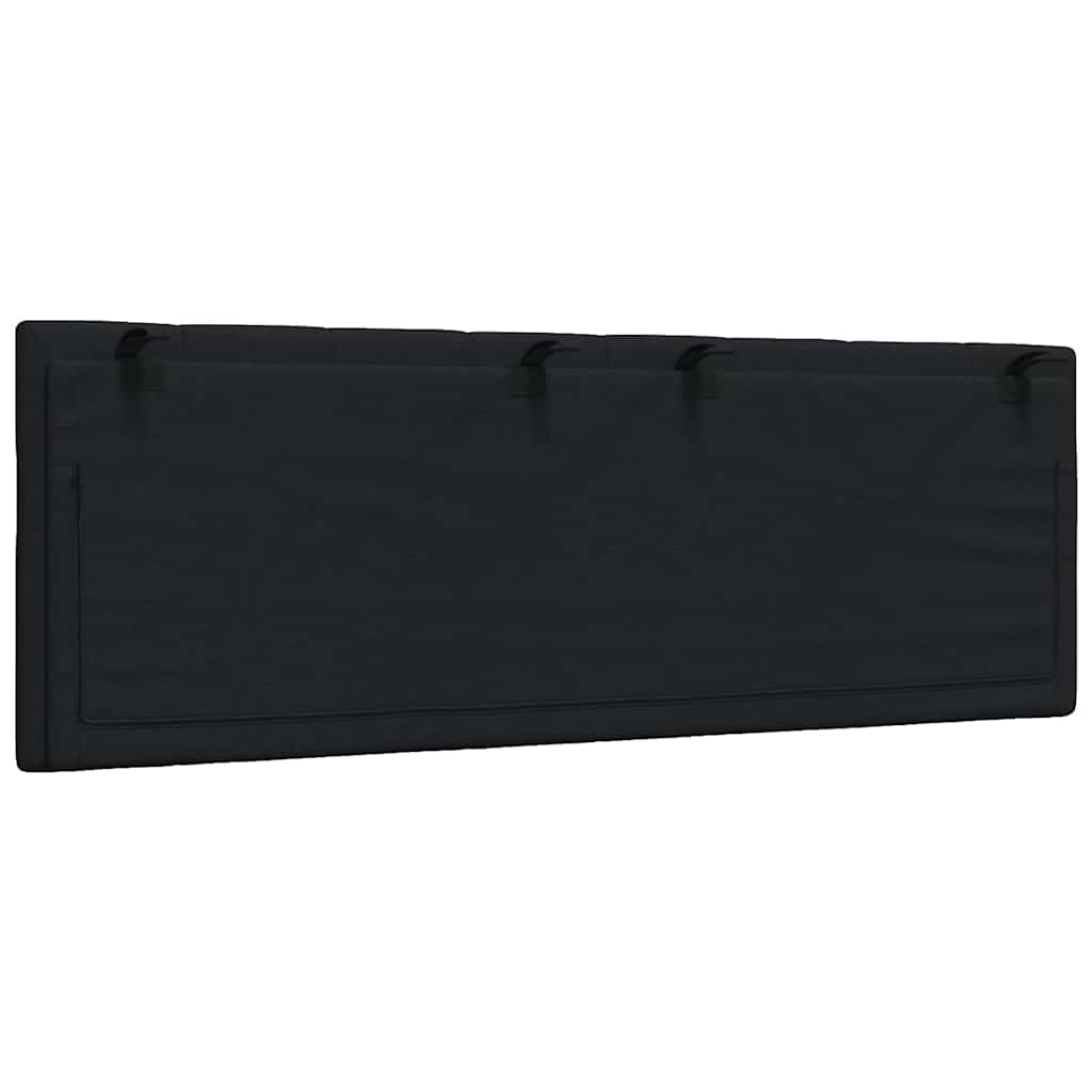 vidaXL Pernă pentru tăblie de pat, negru, 140 cm, material textil vidaXL Pernă pentru tăblie de pat, negru, 140 cm, material textil