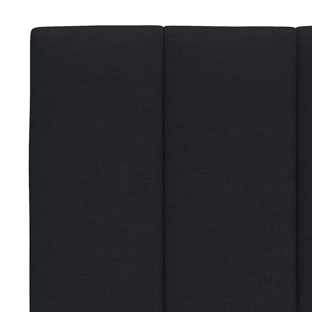 vidaXL Pernă pentru tăblie de pat, negru, 140 cm, material textil vidaXL Pernă pentru tăblie de pat, negru, 140 cm, material textil