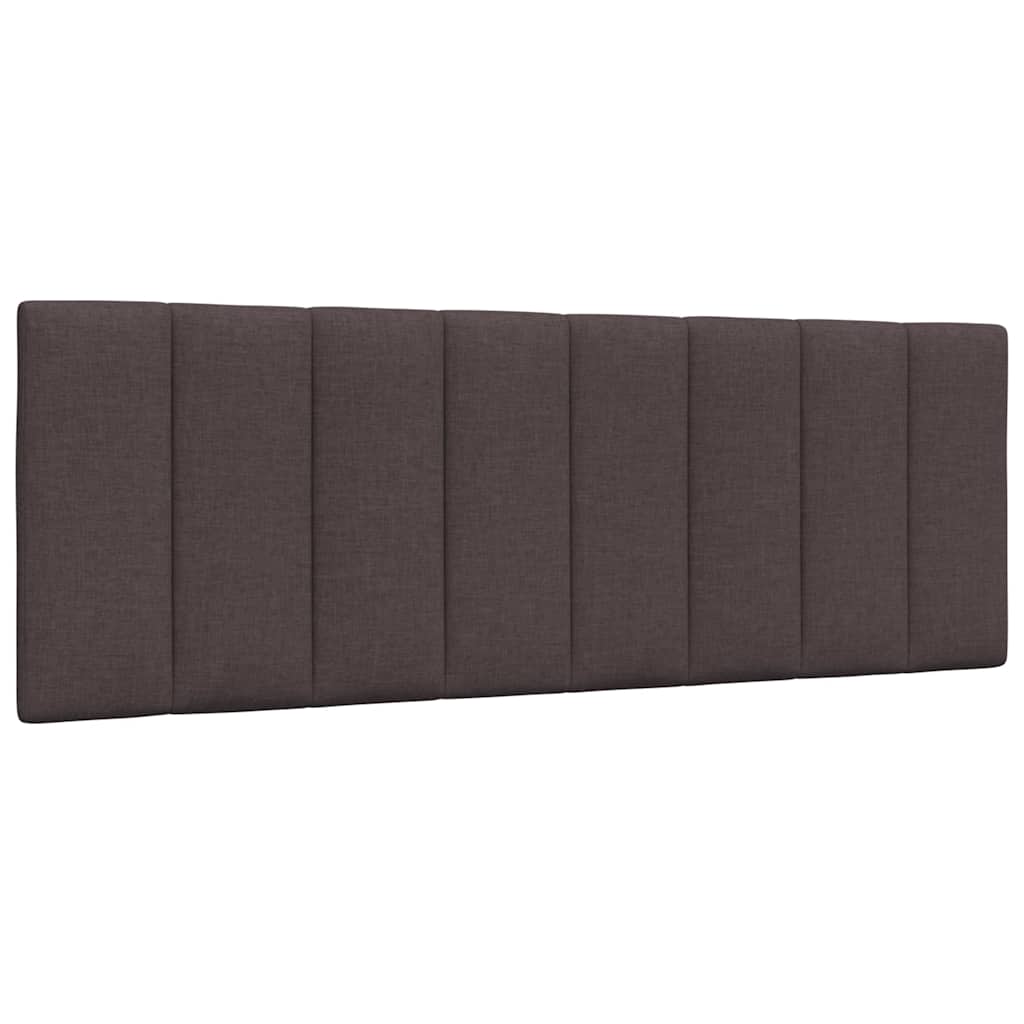 vidaXL Pernă pentru tăblie de pat maro închis, 140 cm, material textil vidaXL Pernă pentru tăblie de pat maro închis, 140 cm, material textil