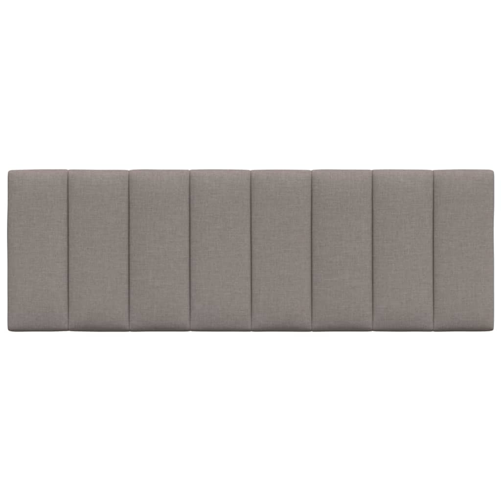 vidaXL Pernă pentru tăblie de pat, gri taupe, 140 cm, material textil vidaXL Pernă pentru tăblie de pat, gri taupe, 140 cm, material textil