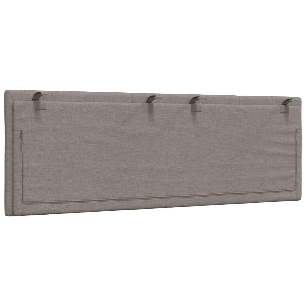 vidaXL Pernă pentru tăblie de pat, gri taupe, 140 cm, material textil vidaXL Pernă pentru tăblie de pat, gri taupe, 140 cm, material textil