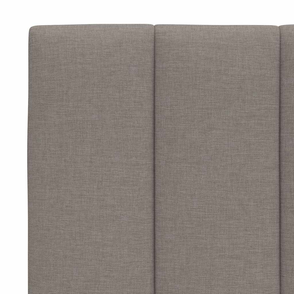 vidaXL Pernă pentru tăblie de pat, gri taupe, 140 cm, material textil vidaXL Pernă pentru tăblie de pat, gri taupe, 140 cm, material textil