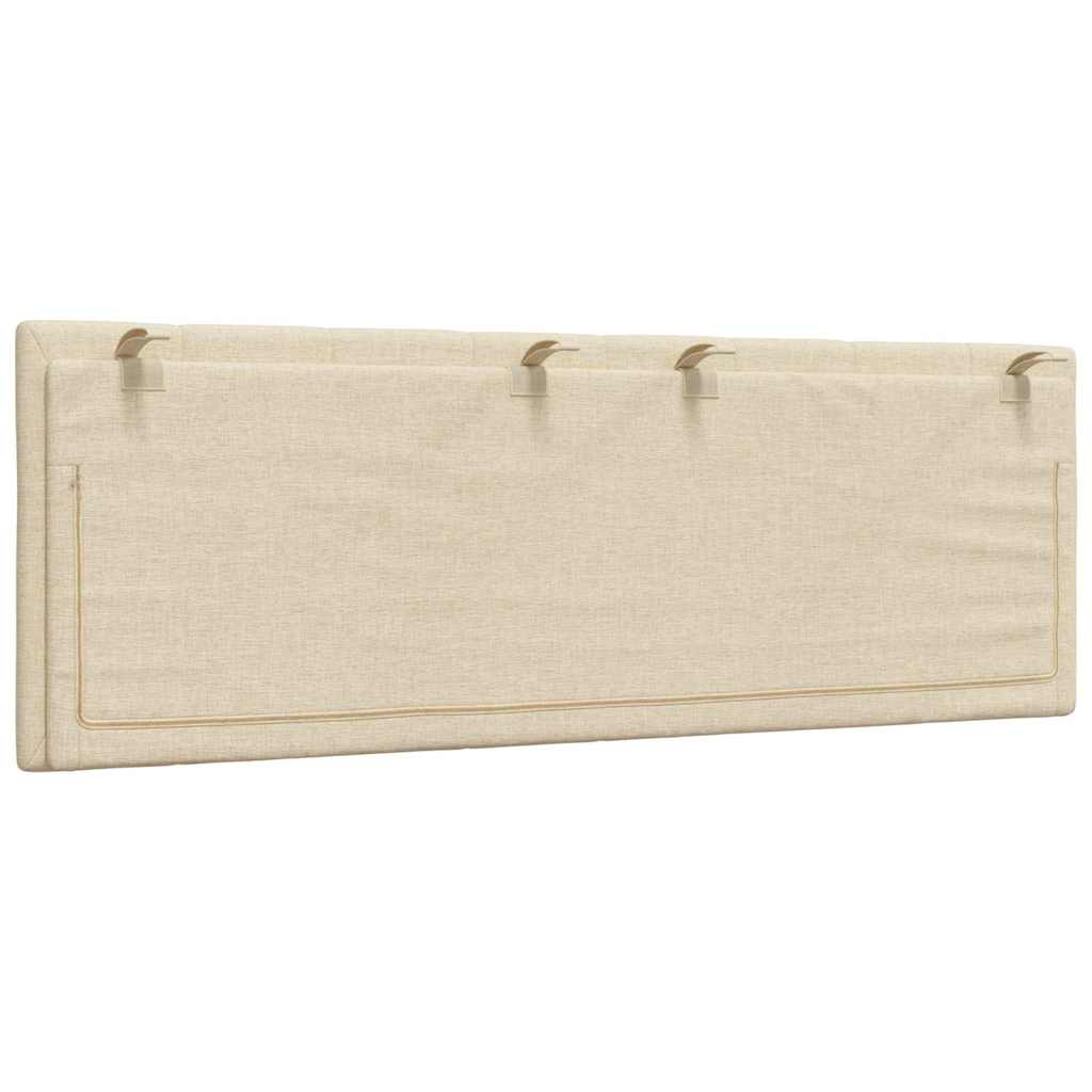 vidaXL Pernă pentru tăblie de pat, crem, 140 cm, material textil