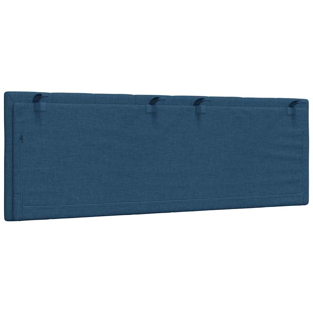 vidaXL Pernă pentru tăblie de pat, Hanko, albastru, 140 cm, material textil
