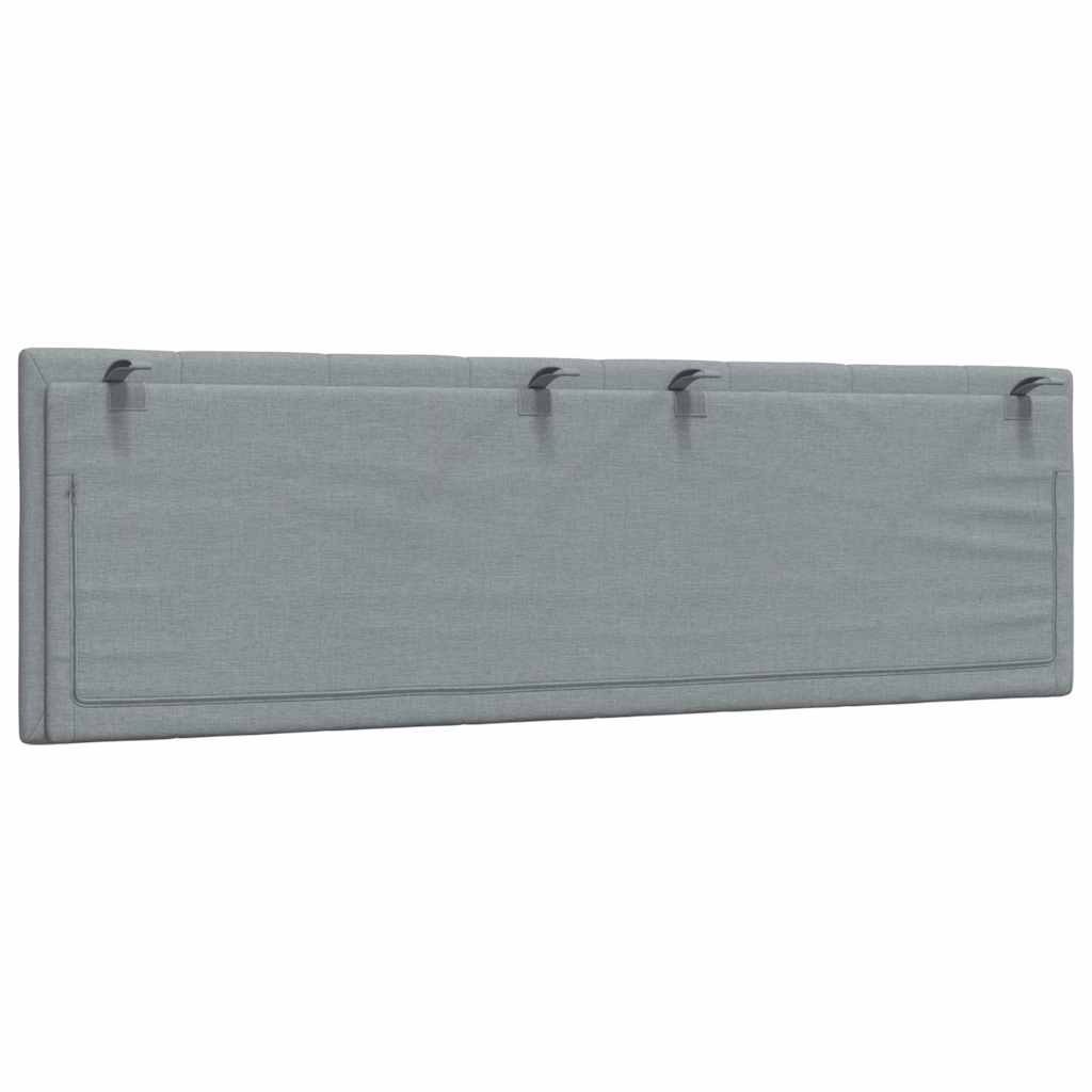 vidaXL Pernă tăblie de pat, Hanko, gri deschis, 160 cm, material textil