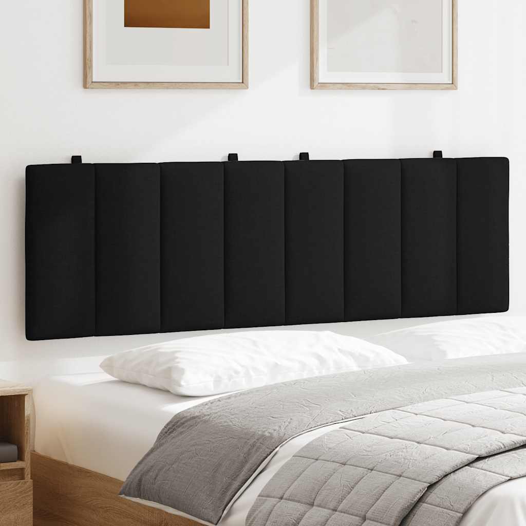 vidaXL Pernă pentru tăblie de pat, negru, 160 cm, material textil vidaXL Pernă pentru tăblie de pat, negru, 160 cm, material textil
