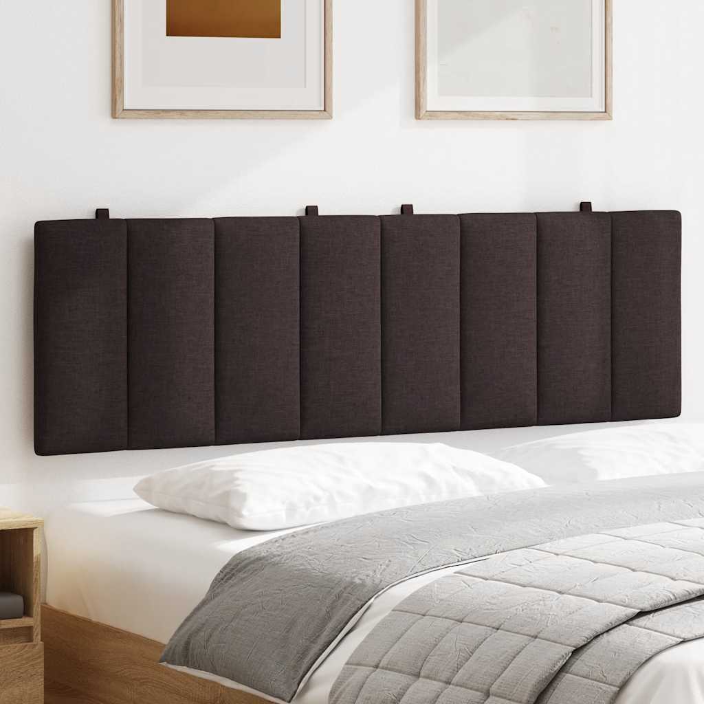 vidaXL Pernă pentru tăblie de pat maro închis, 160 cm, material textil vidaXL Pernă pentru tăblie de pat maro închis, 160 cm, material textil