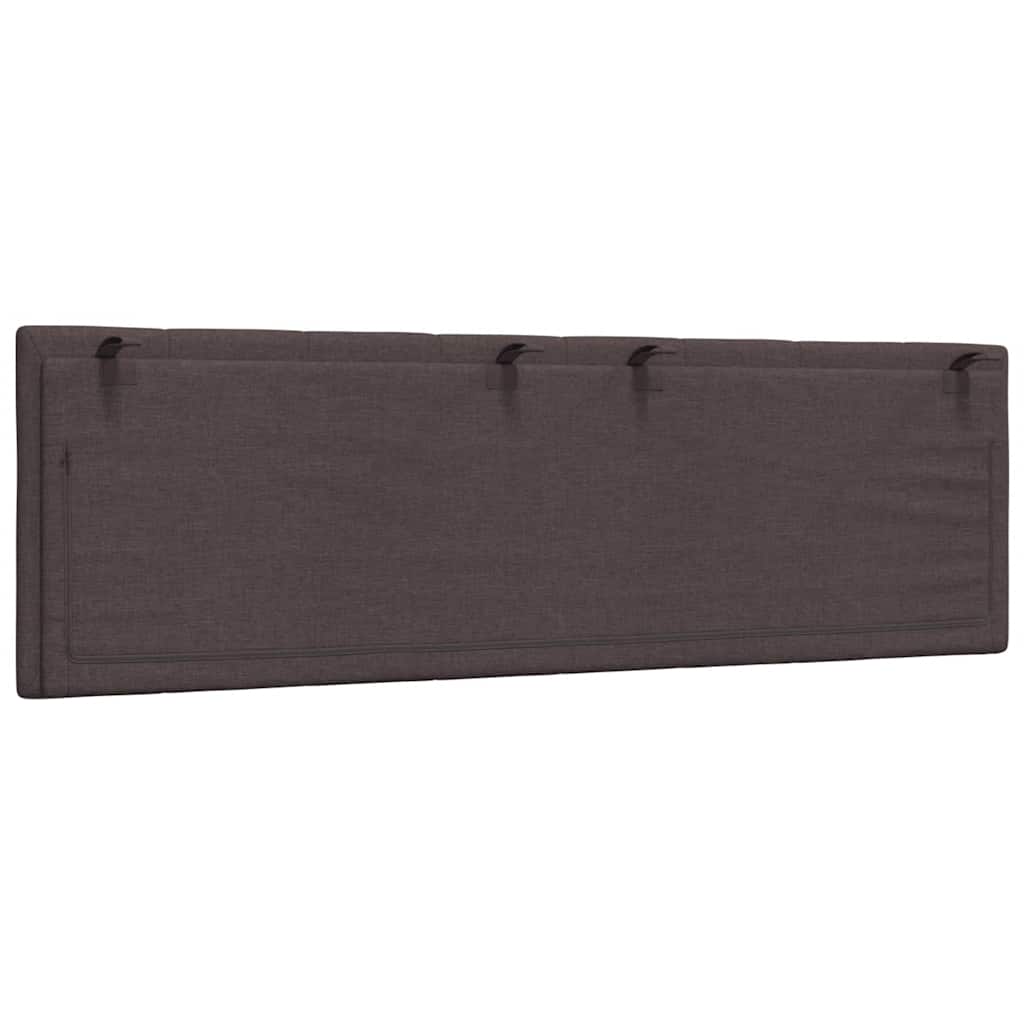vidaXL Pernă pentru tăblie de pat maro închis, 160 cm, material textil vidaXL Pernă pentru tăblie de pat maro închis, 160 cm, material textil