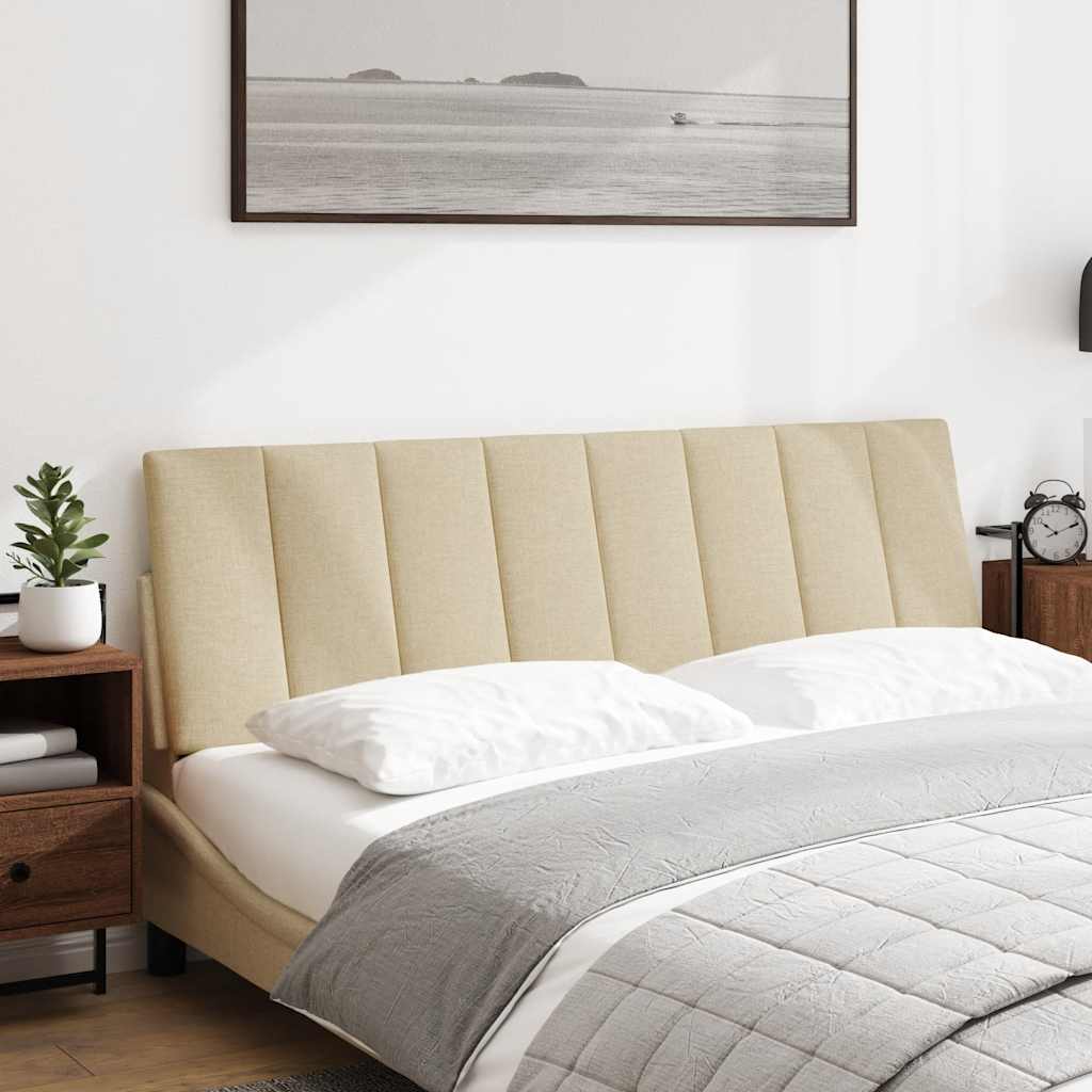 vidaXL Pernă pentru tăblie de pat, crem, 160 cm, material textil