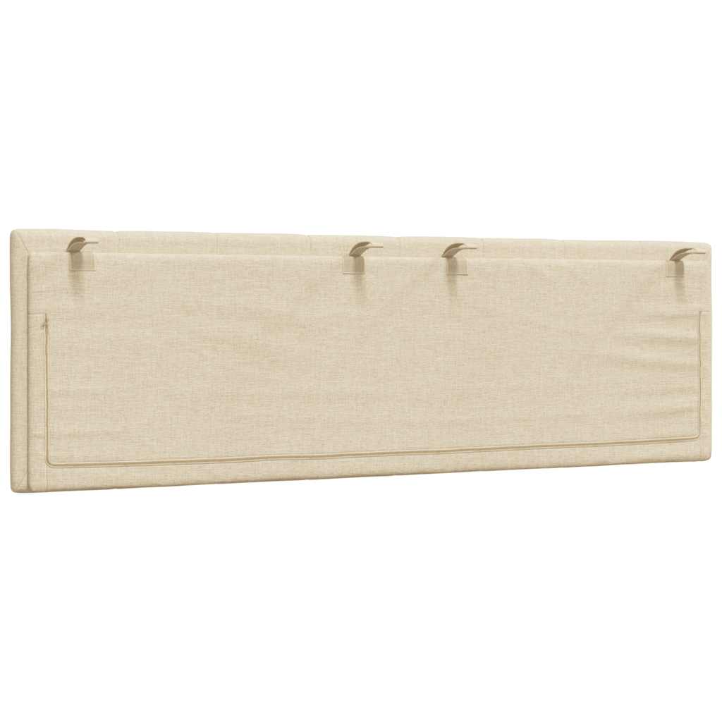 vidaXL Pernă pentru tăblie de pat, crem, 160 cm, material textil