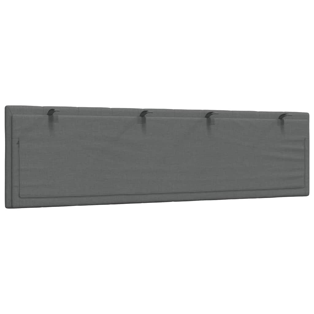 vidaXL Pernă pentru tăblie de pat, gri închis, 180 cm, material textil vidaXL Pernă pentru tăblie de pat, gri închis, 180 cm, material textil