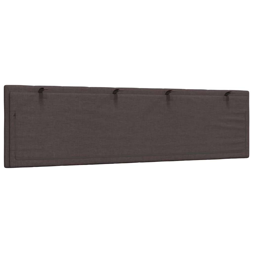 vidaXL Pernă pentru tăblie de pat maro închis, 180 cm, material textil vidaXL Pernă pentru tăblie de pat maro închis, 180 cm, material textil