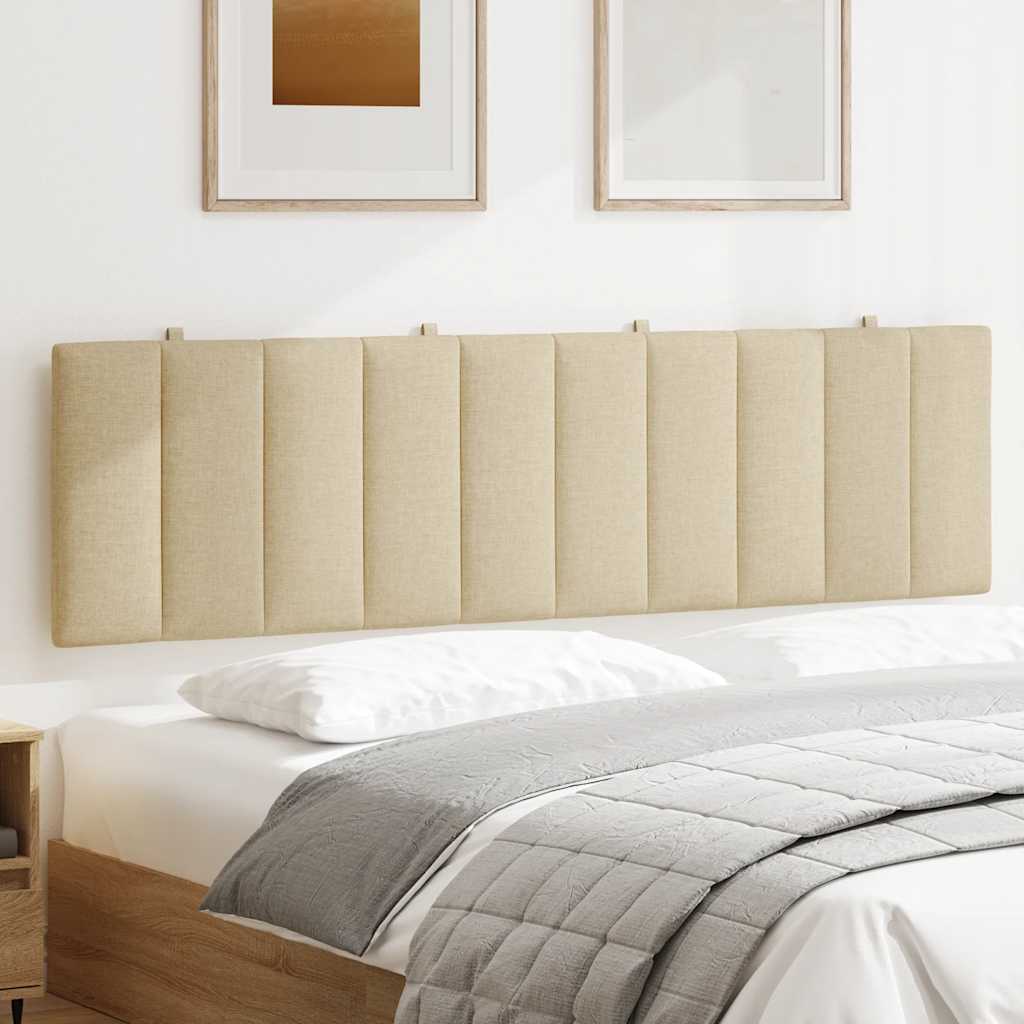 vidaXL Pernă pentru tăblie de pat, crem, 180 cm, material textil