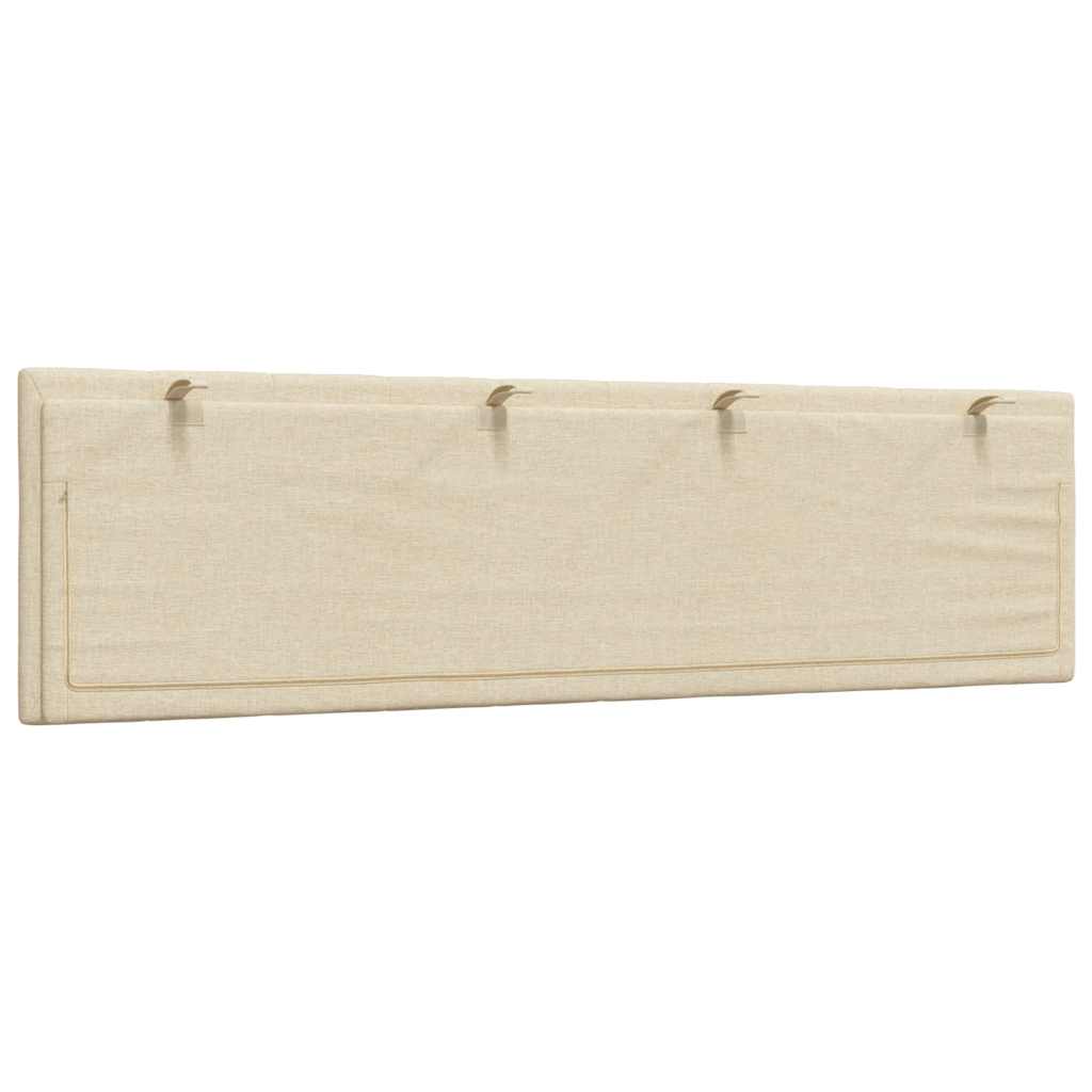 vidaXL Pernă pentru tăblie de pat, crem, 180 cm, material textil