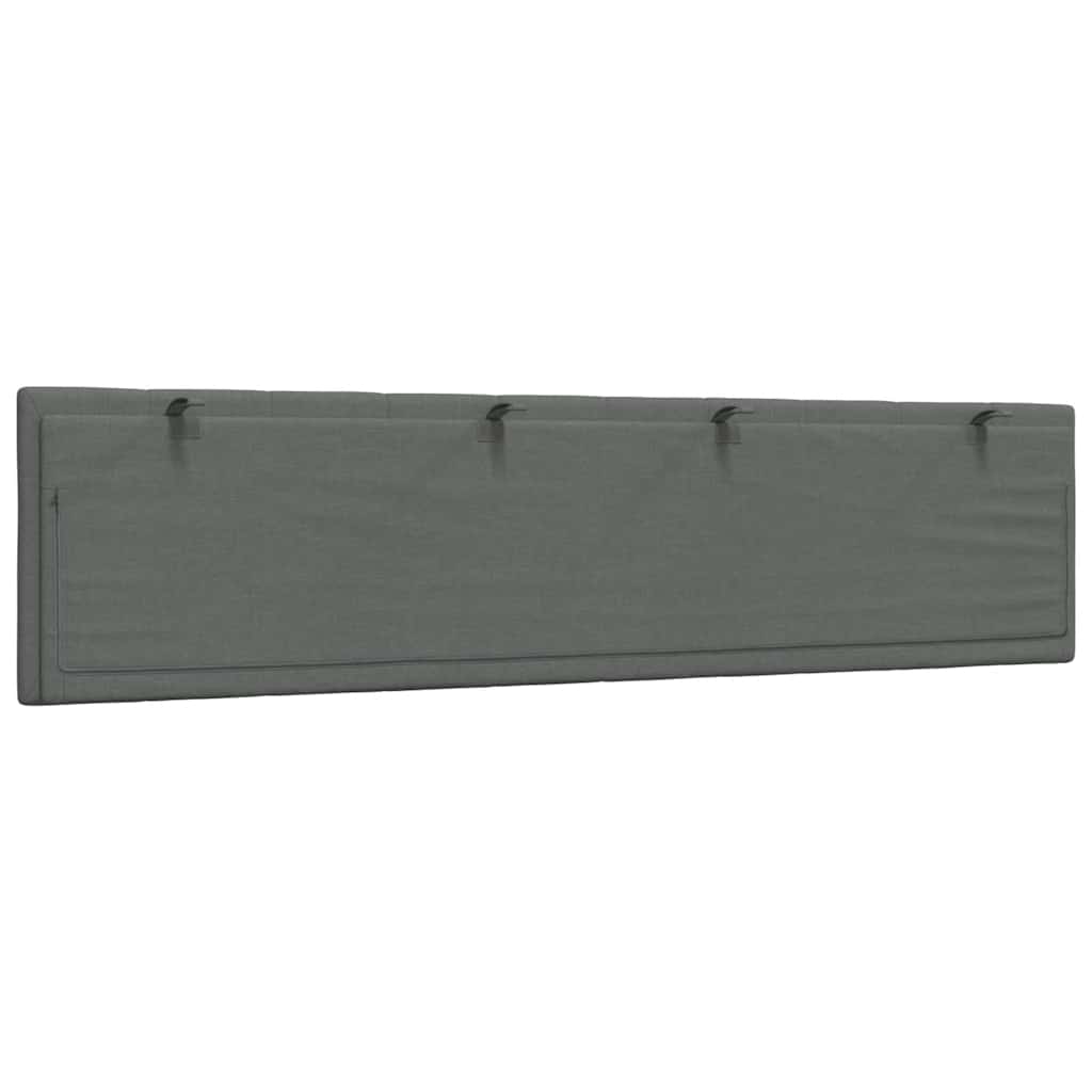 vidaXL Pernă pentru tăblie de pat, gri închis, 200 cm, material textil vidaXL Pernă pentru tăblie de pat, gri închis, 200 cm, material textil