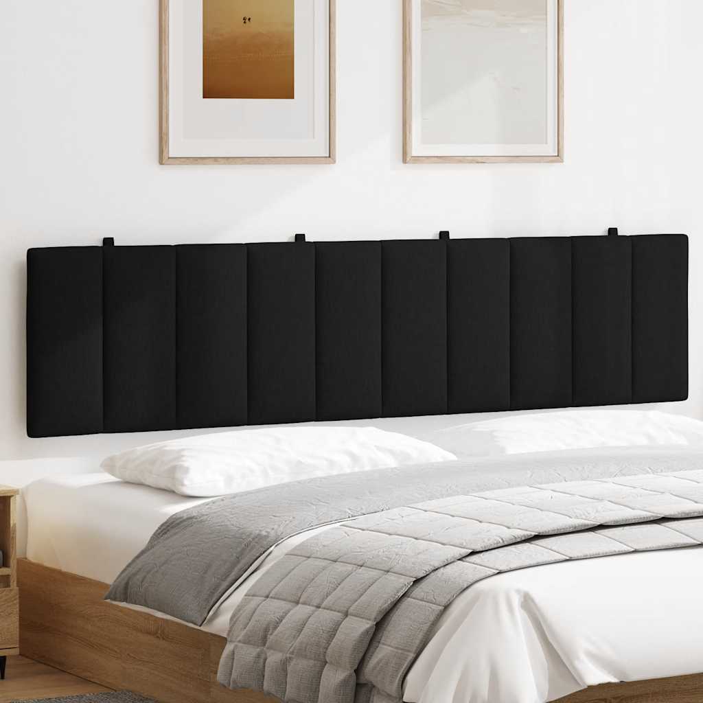 vidaXL Pernă pentru tăblie de pat, negru, 200 cm, material textil vidaXL Pernă pentru tăblie de pat, negru, 200 cm, material textil