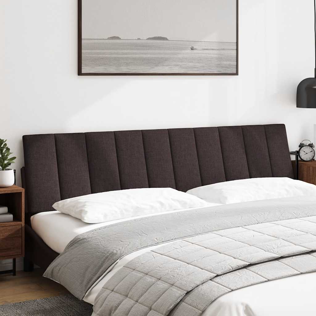 vidaXL Pernă pentru tăblie de pat maro închis, 200 cm, material textil vidaXL Pernă pentru tăblie de pat maro închis, 200 cm, material textil