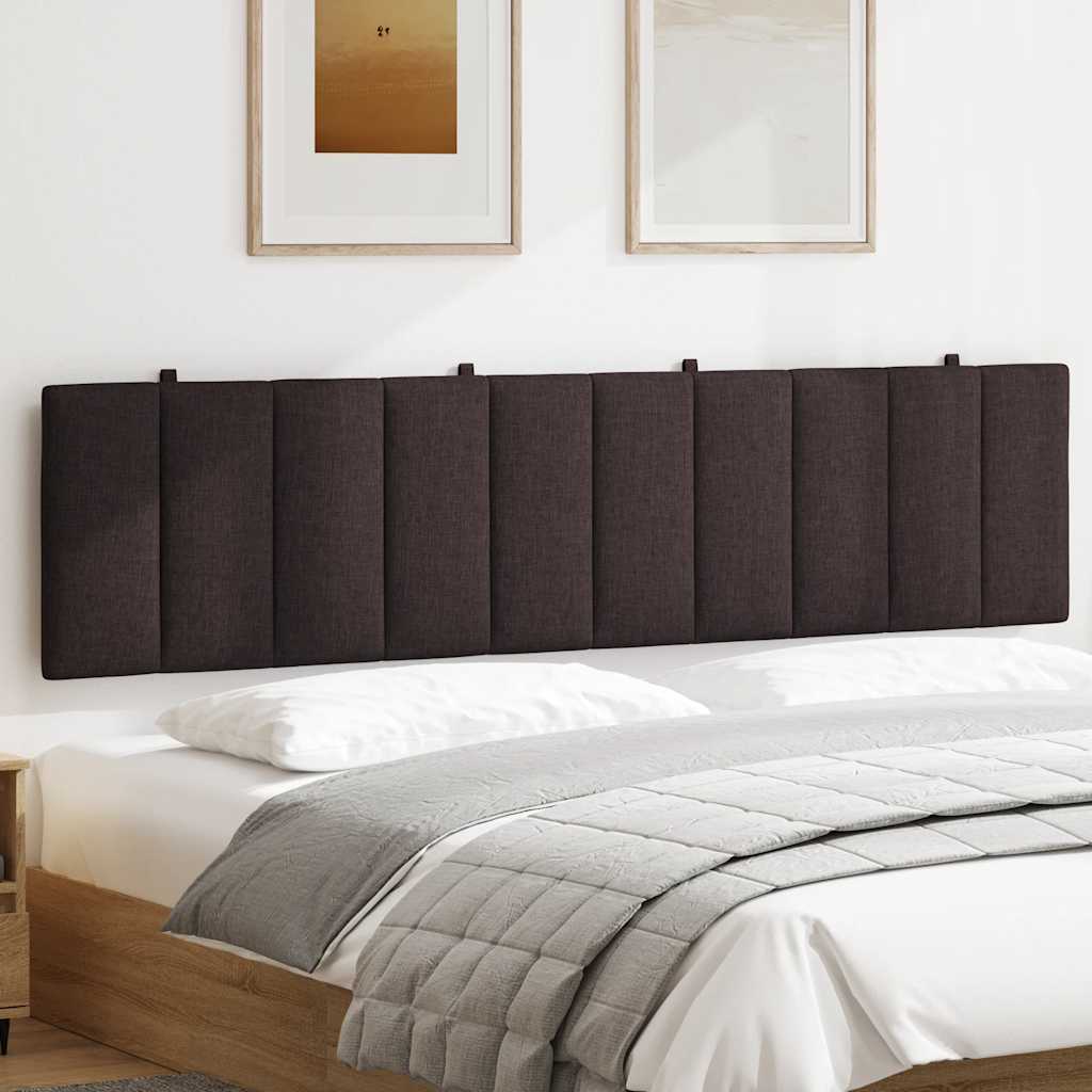 vidaXL Pernă pentru tăblie de pat maro închis, 200 cm, material textil vidaXL Pernă pentru tăblie de pat maro închis, 200 cm, material textil