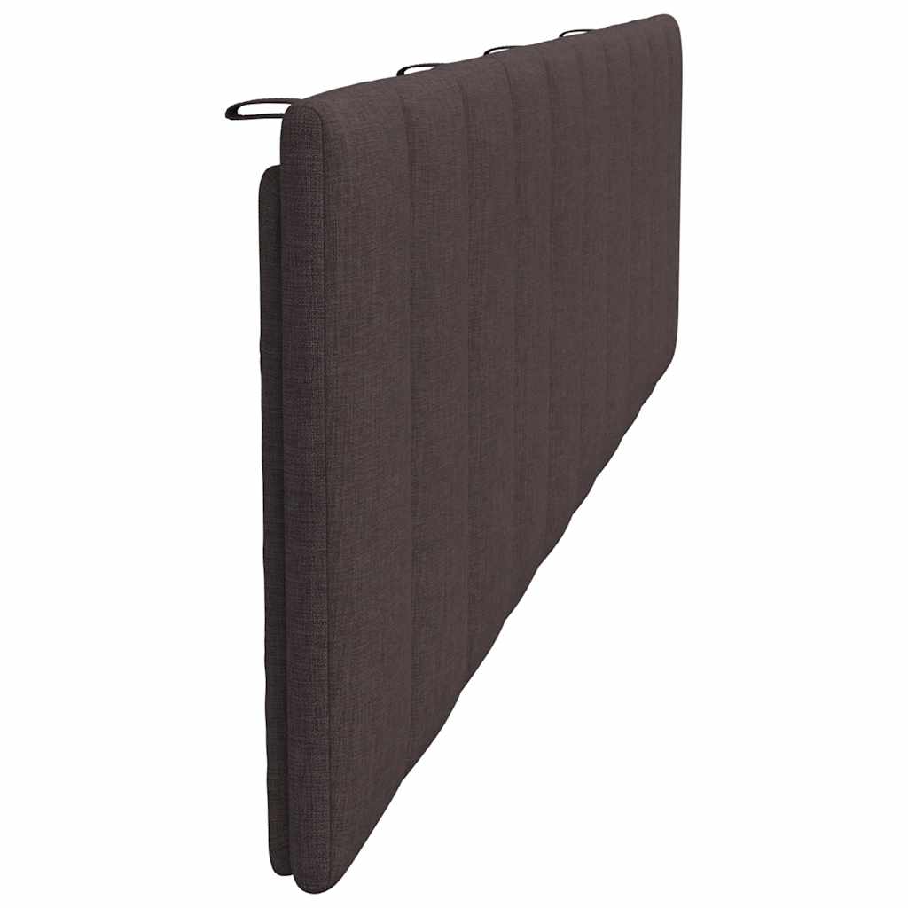 vidaXL Pernă pentru tăblie de pat maro închis, 200 cm, material textil vidaXL Pernă pentru tăblie de pat maro închis, 200 cm, material textil