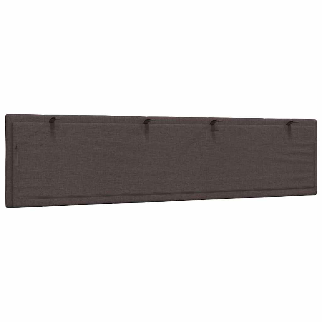 vidaXL Pernă pentru tăblie de pat maro închis, 200 cm, material textil vidaXL Pernă pentru tăblie de pat maro închis, 200 cm, material textil