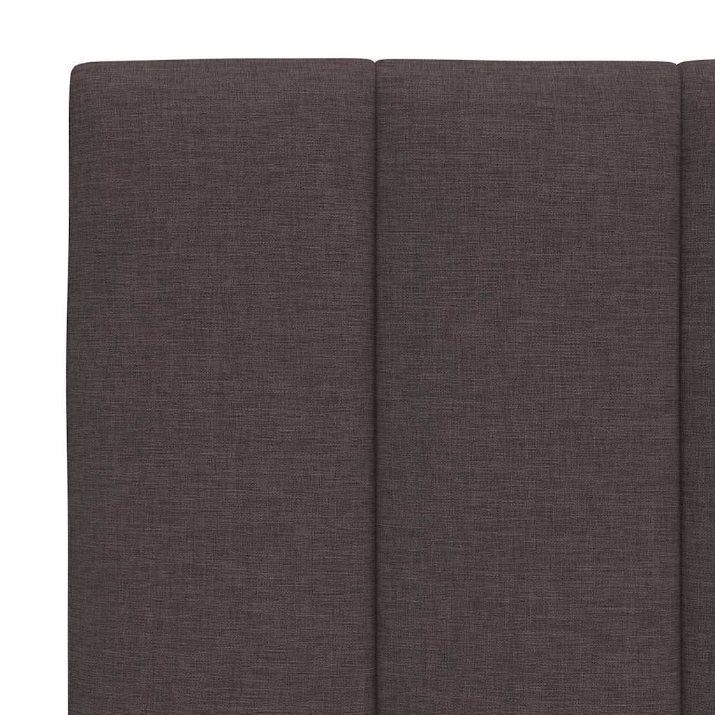 vidaXL Pernă pentru tăblie de pat maro închis, 200 cm, material textil vidaXL Pernă pentru tăblie de pat maro închis, 200 cm, material textil