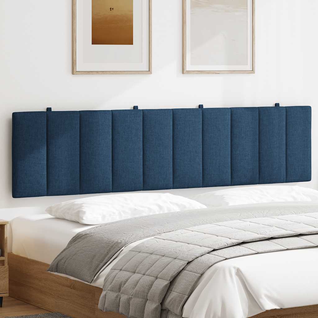 vidaXL Pernă pentru tăblie de pat, albastru, 200 cm, material textil vidaXL Pernă pentru tăblie de pat, albastru, 200 cm, material textil