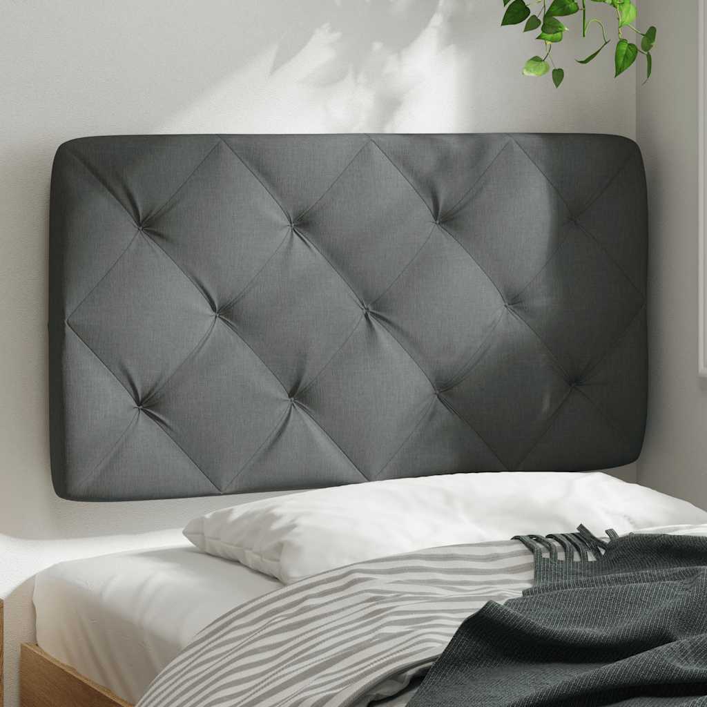vidaXL Pernă pentru tăblie de pat, gri închis, 80 cm, material textil vidaXL Pernă pentru tăblie de pat, gri închis, 80 cm, material textil