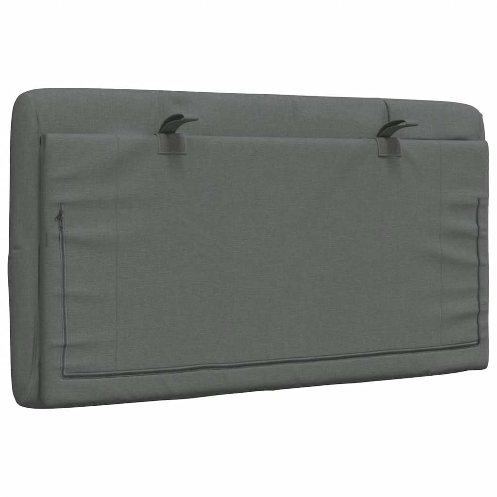 vidaXL Pernă pentru tăblie de pat, gri închis, 80 cm, material textil vidaXL Pernă pentru tăblie de pat, gri închis, 80 cm, material textil