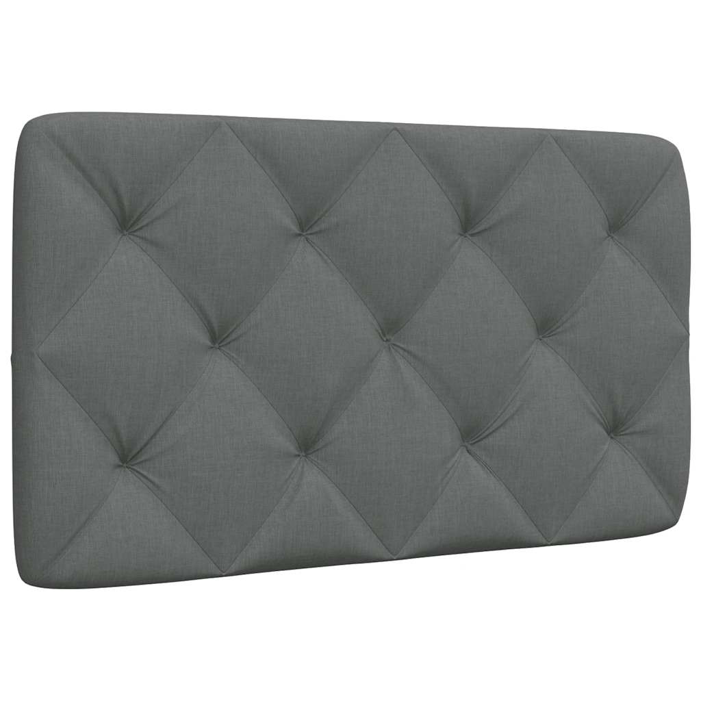 vidaXL Pernă pentru tăblie de pat, gri închis, 80 cm, material textil vidaXL Pernă pentru tăblie de pat, gri închis, 80 cm, material textil