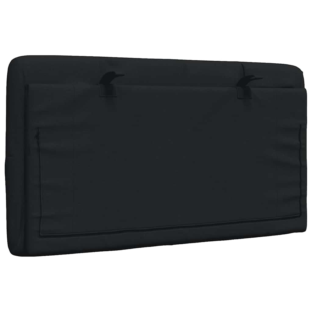 vidaXL Pernă pentru tăblie de pat, negru, 80 cm, material textil