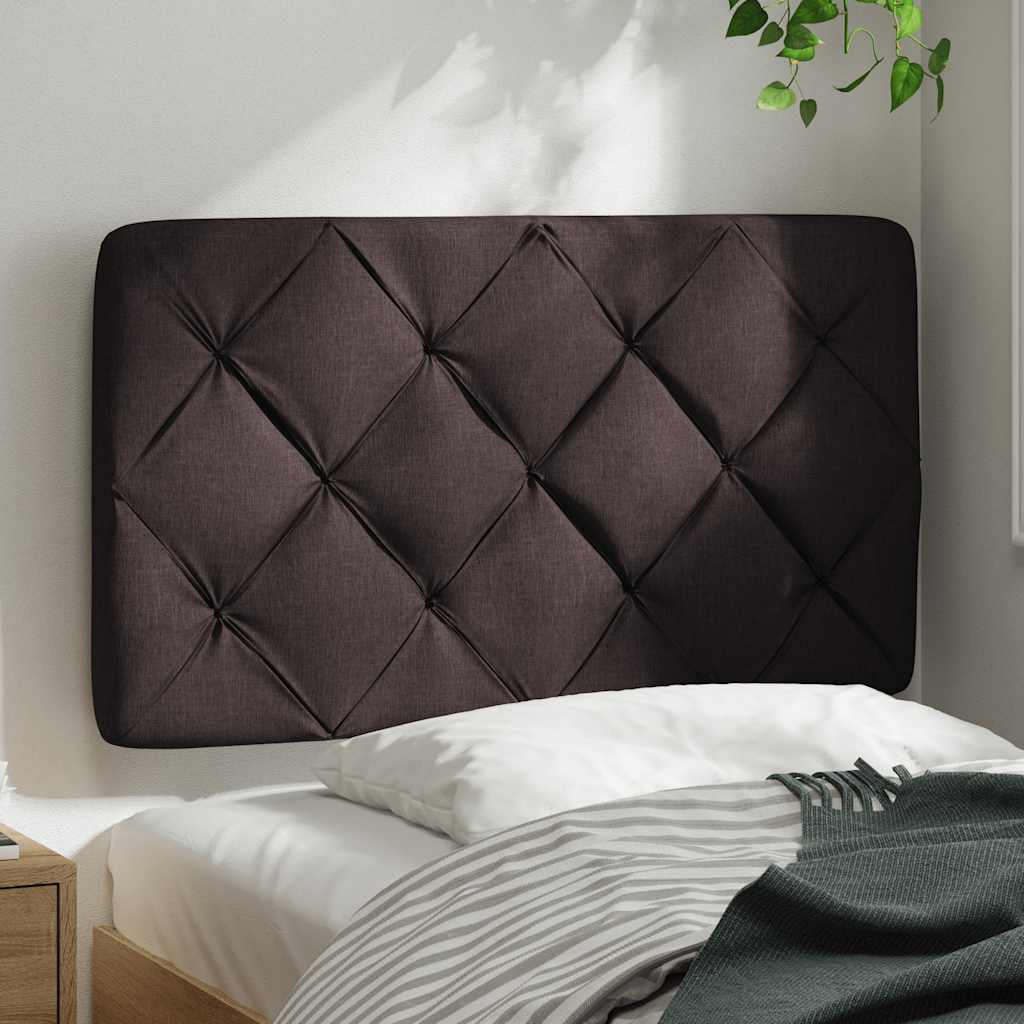 vidaXL Pernă pentru tăblie de pat maro închis, 80 cm, material textil vidaXL Pernă pentru tăblie de pat maro închis, 80 cm, material textil
