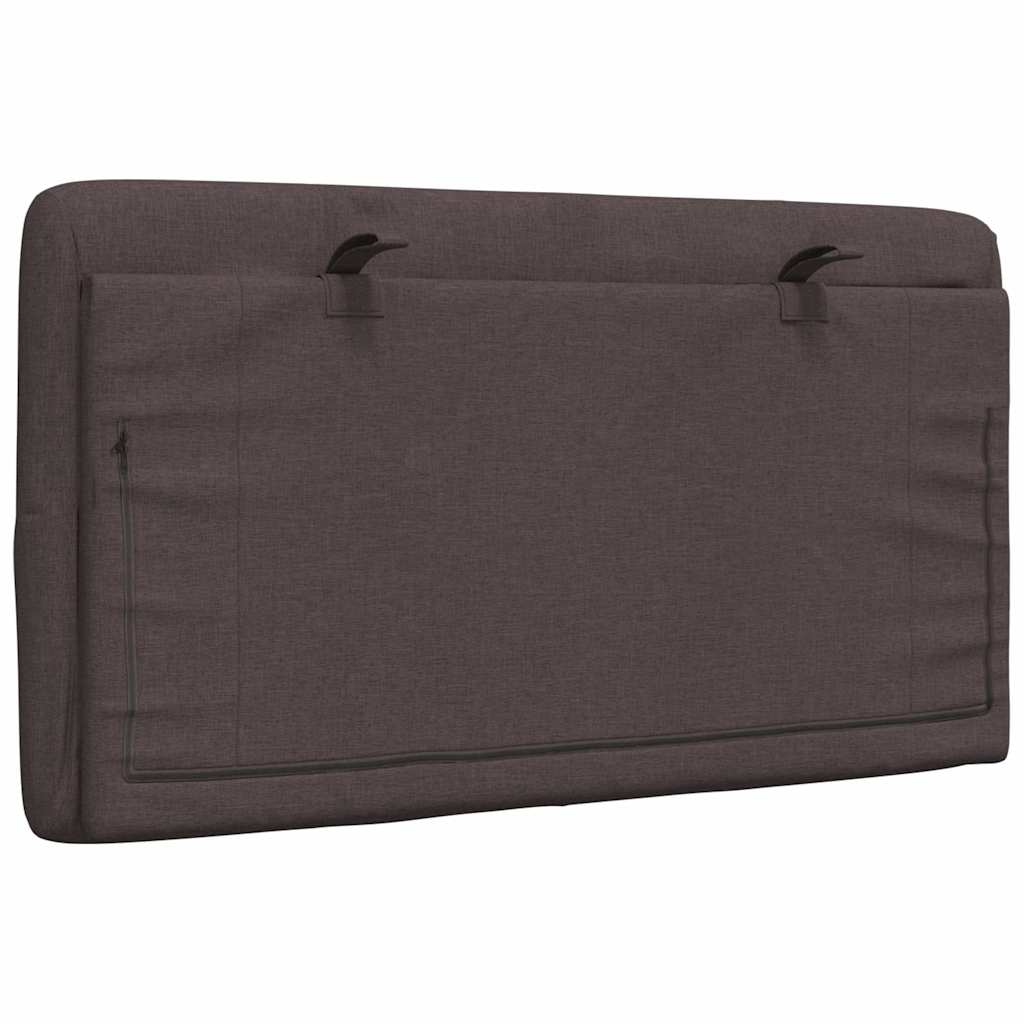 vidaXL Pernă pentru tăblie de pat maro închis, 80 cm, material textil vidaXL Pernă pentru tăblie de pat maro închis, 80 cm, material textil