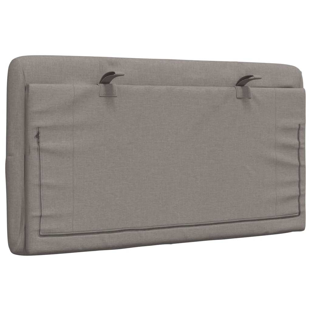 vidaXL Pernă pentru tăblie de pat, gri taupe, 80 cm, material textil vidaXL Pernă pentru tăblie de pat, gri taupe, 80 cm, material textil